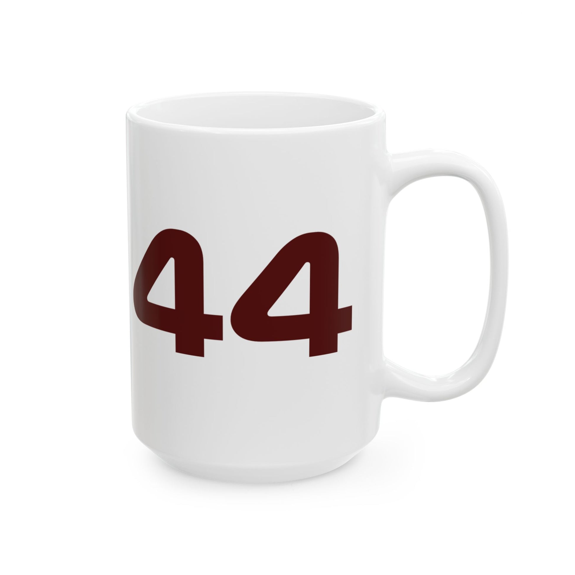 Silver and red racing-inspired ceramic mug with a motorsport aesthetic, available in 11oz and 15oz. Perfect for Grand Prix fans and speed enthusiasts.