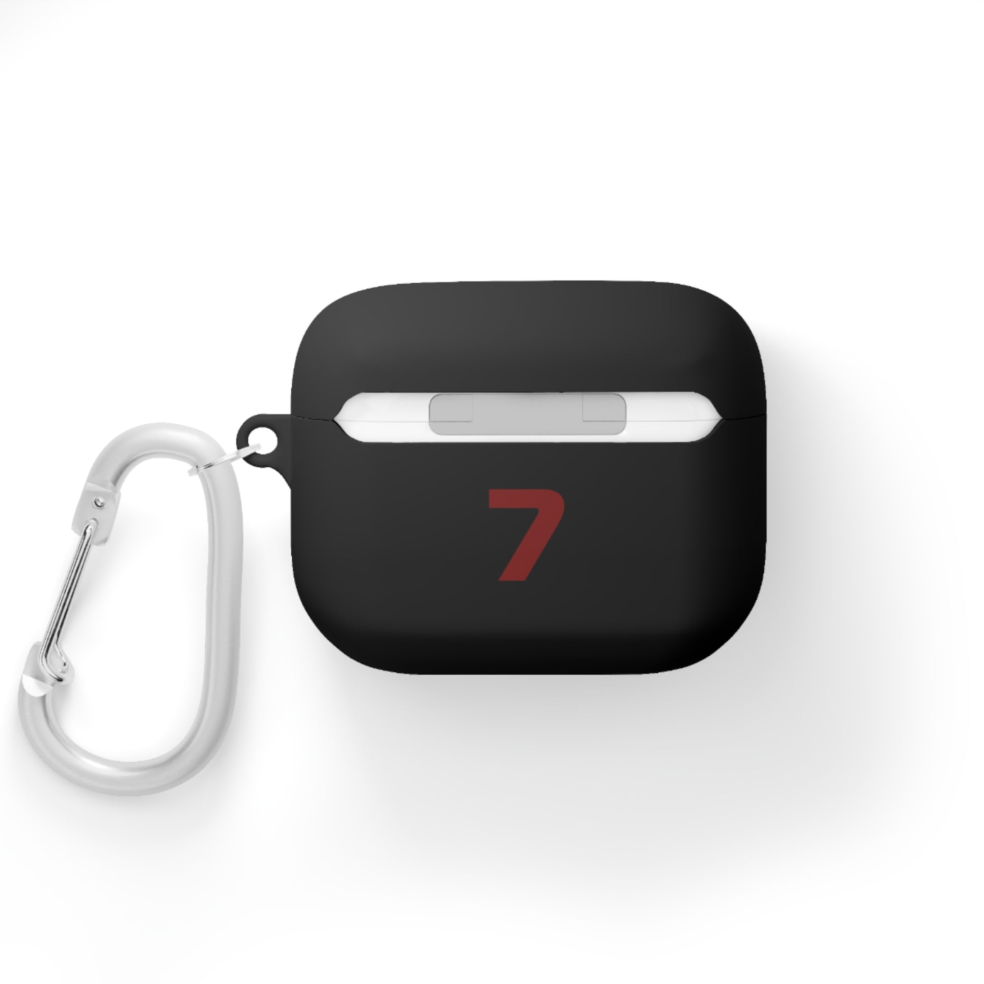 Bold red racing-inspired AirPods case with custom initials, inspired by Grand Prix heritage and Italian motorsport legends. Perfect for racing enthusiasts and supercar fans.