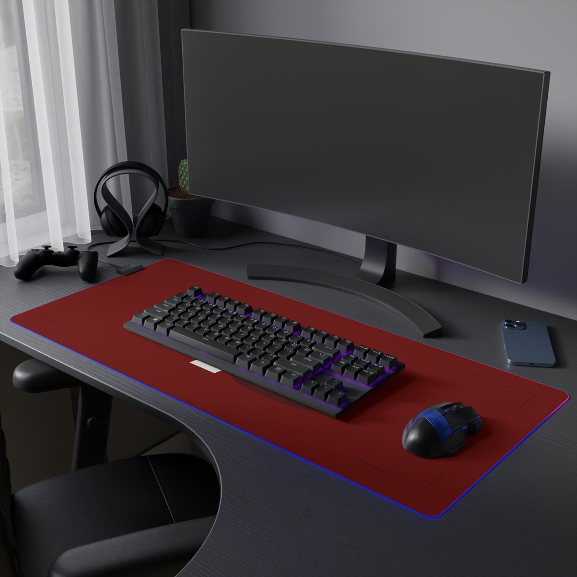 Red and black racing-inspired gaming mouse pad with a premium glide surface and motorsport styling. Inspired by Monaco’s top racer.
