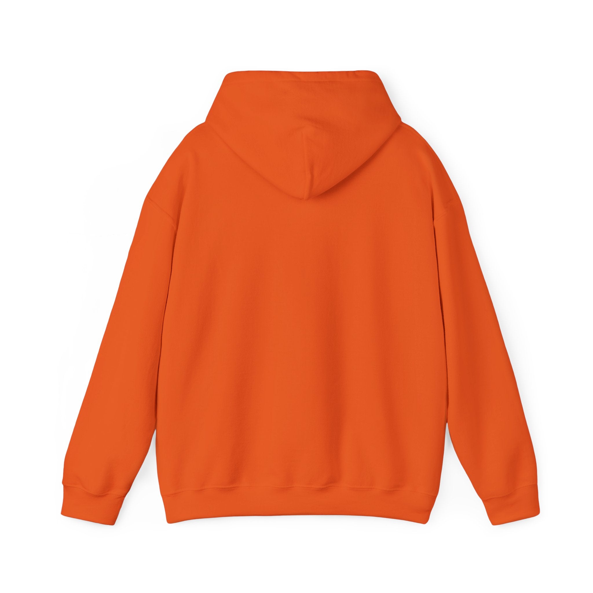 Papaya orange racing-inspired fleece hoodie with a Grand Prix aesthetic. Perfect for motorsport fans and racing enthusiasts.