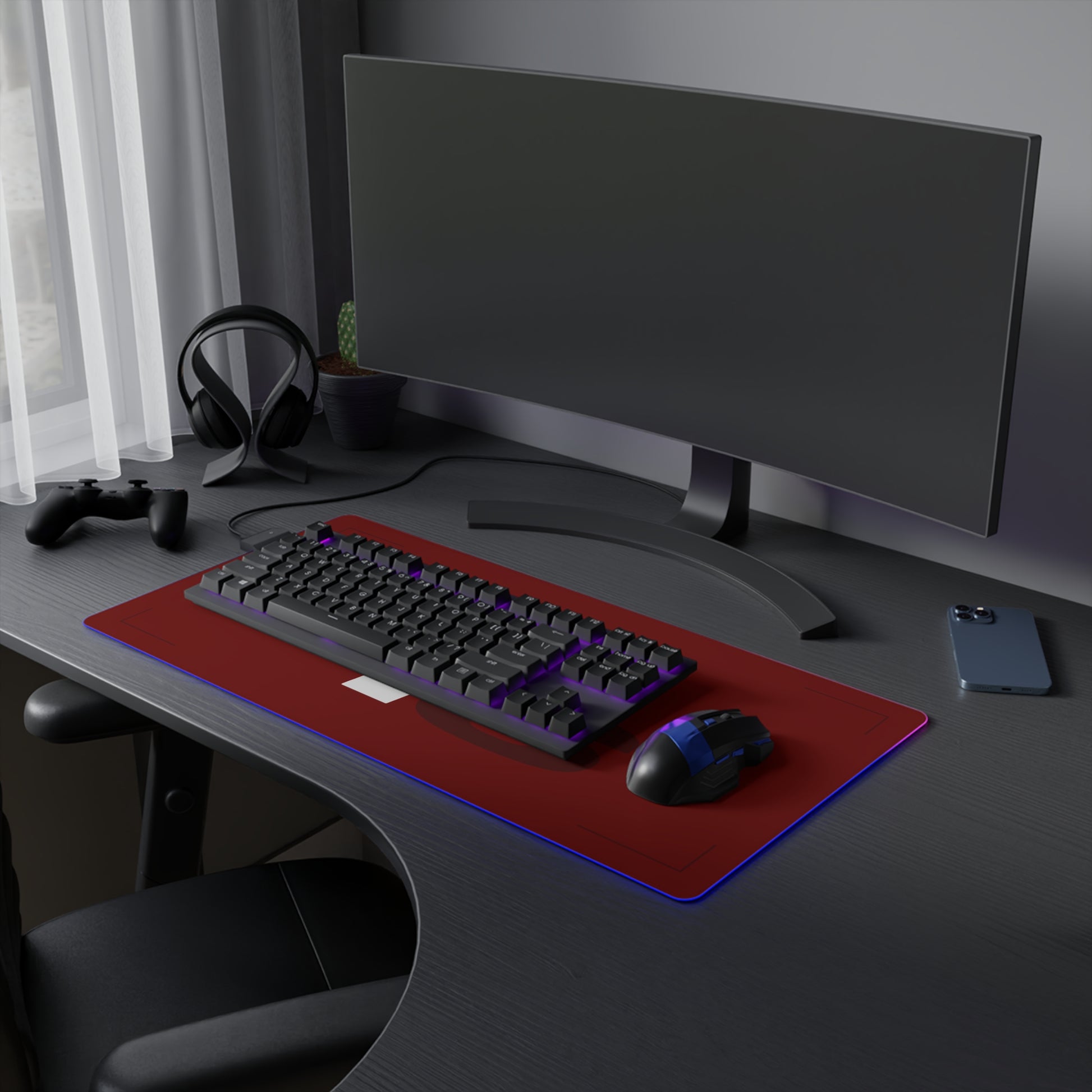 Red and black racing-inspired gaming mouse pad with a premium glide surface and motorsport styling. Inspired by Monaco’s top racer.