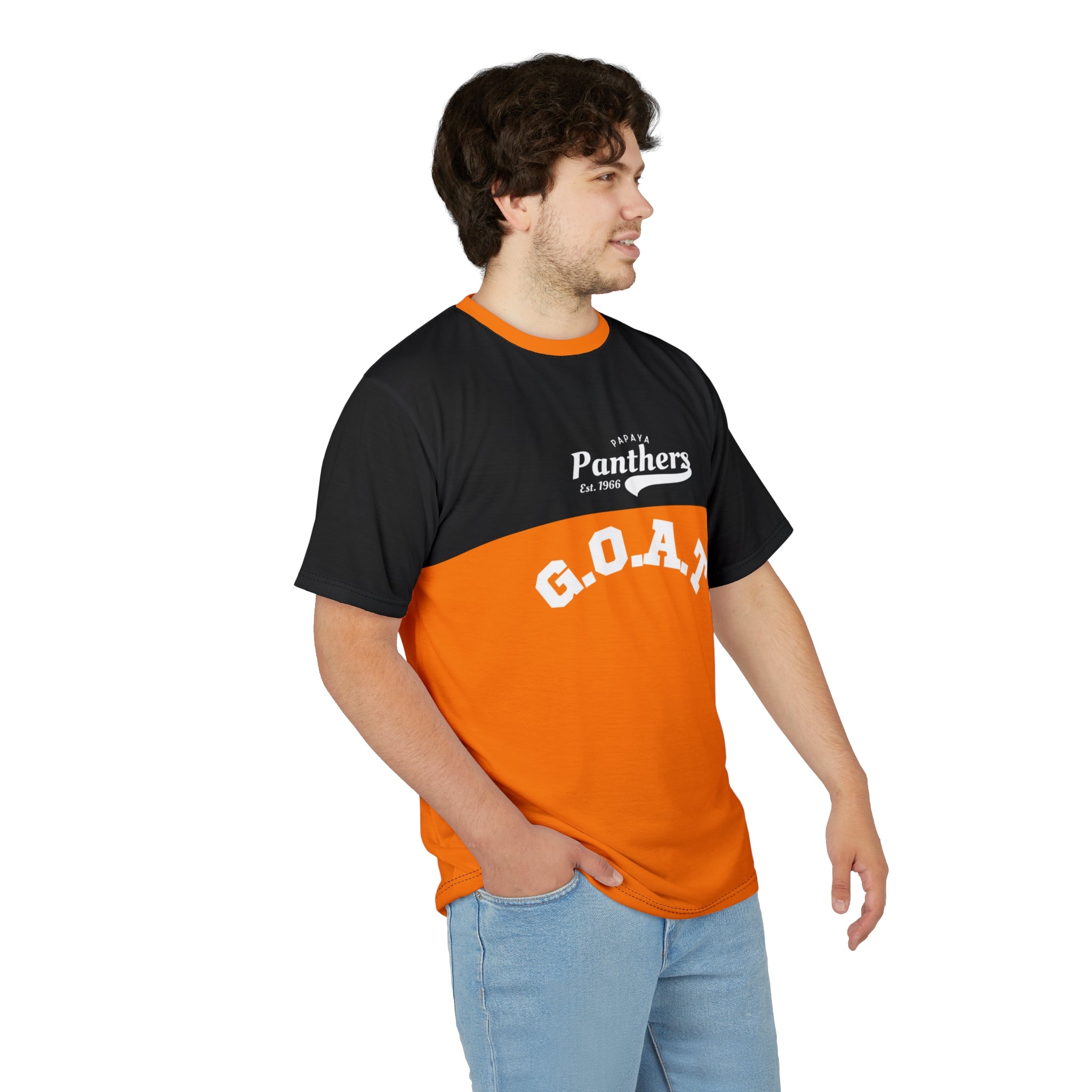 Rosso red and papaya orange racing-inspired unisex active jersey with a motorsport aesthetic. Perfect for Grand Prix fans and speed enthusiasts.