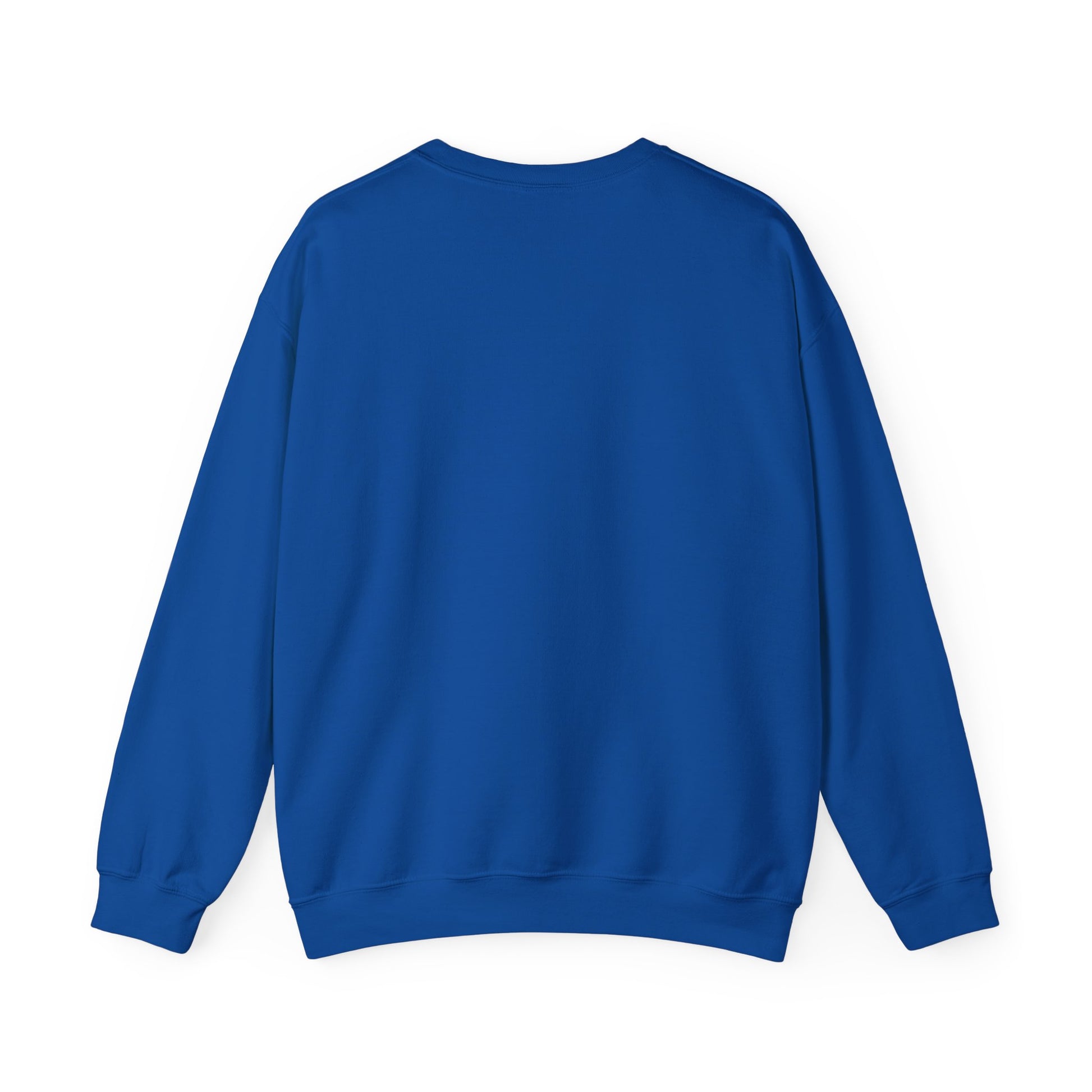 Azure blue racing-inspired crewneck sweatshirt with a motorsport aesthetic, custom initials, and heavyweight comfort. Perfect for Grand Prix fans and speed enthusiasts.