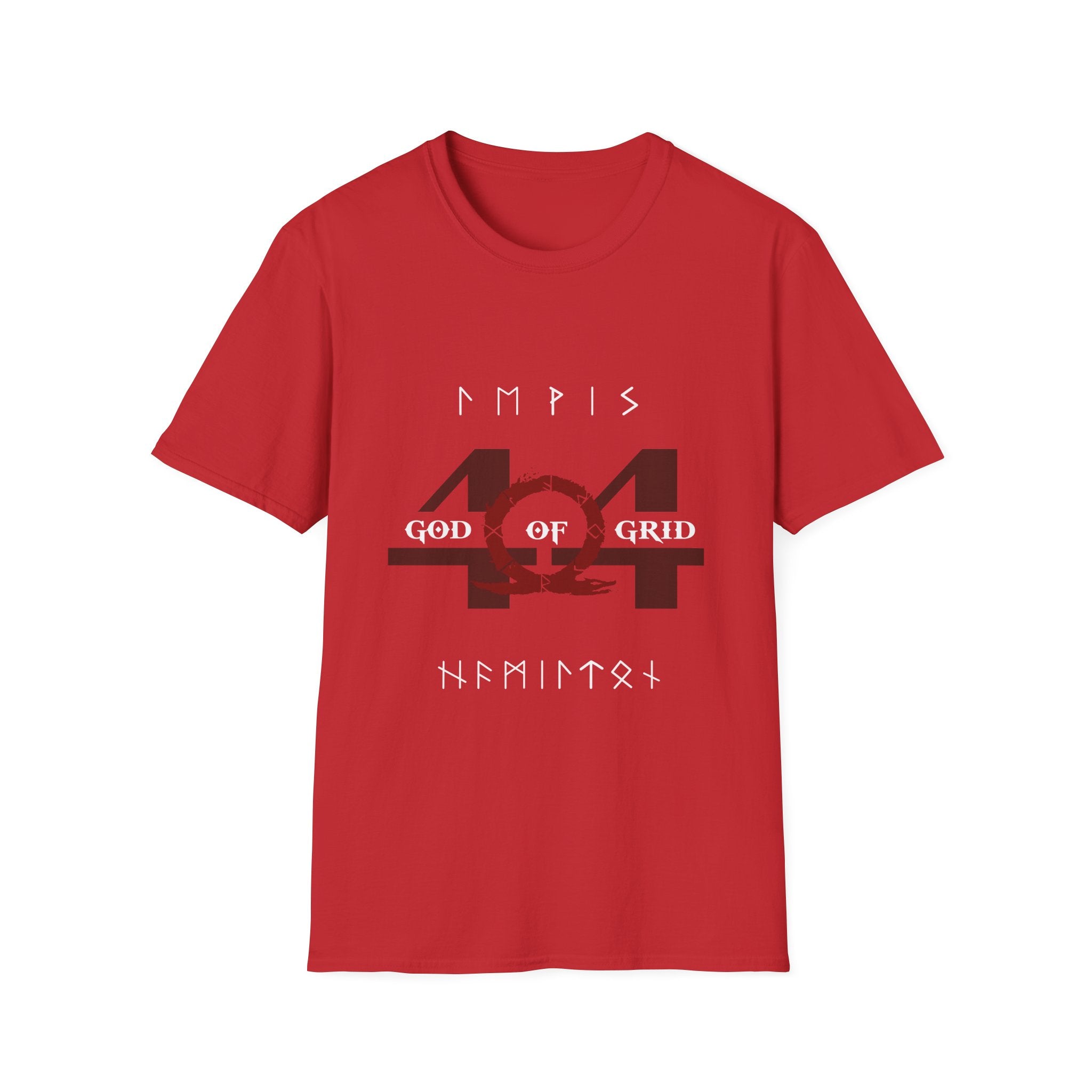 Red and black racing-inspired unisex softstyle tee with a sleek Grand Prix aesthetic. Ideal for motorsport fans.