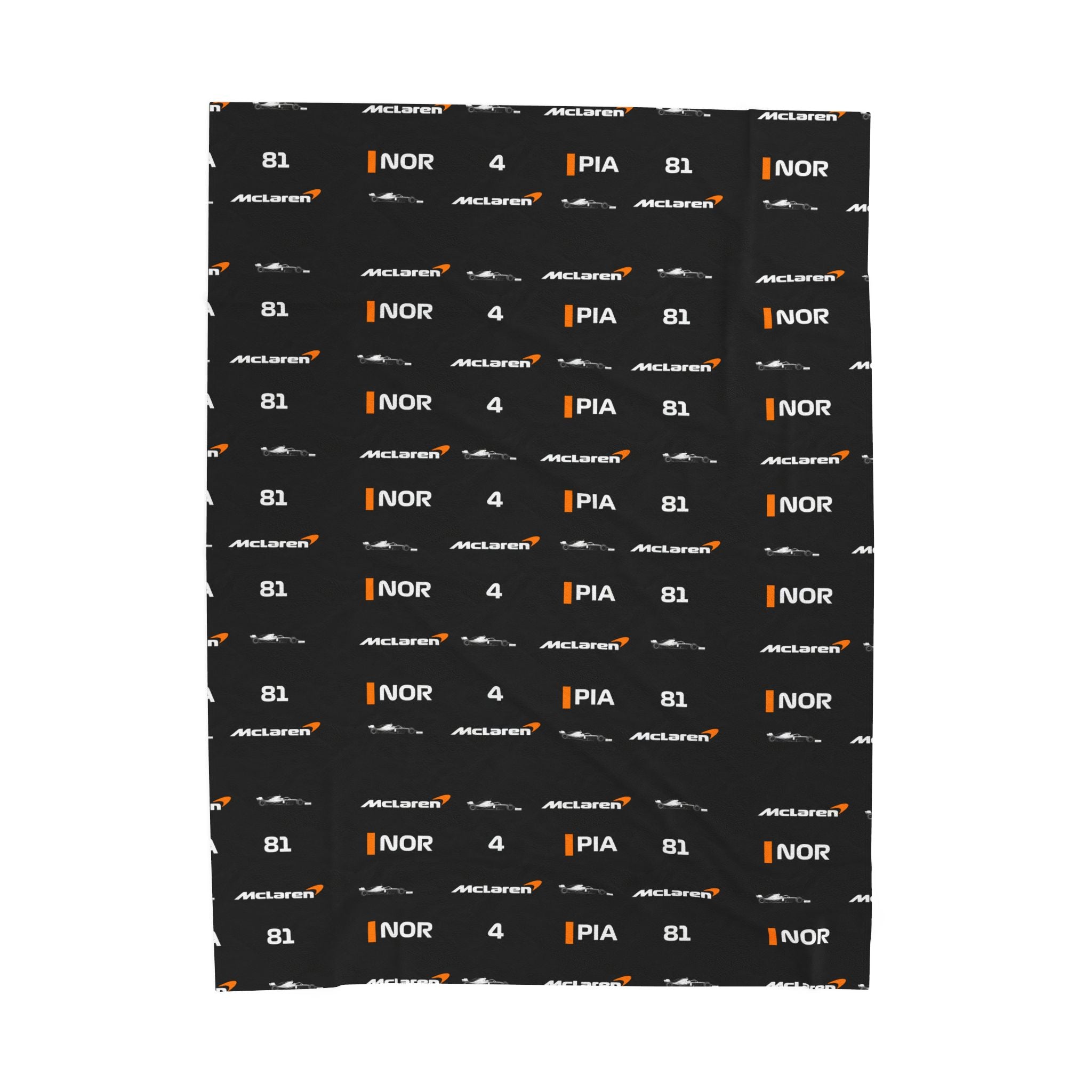 Papaya Speed Grand Prix-Inspired Velveteen Plush Blanket | Formula Racing Luxury Throw