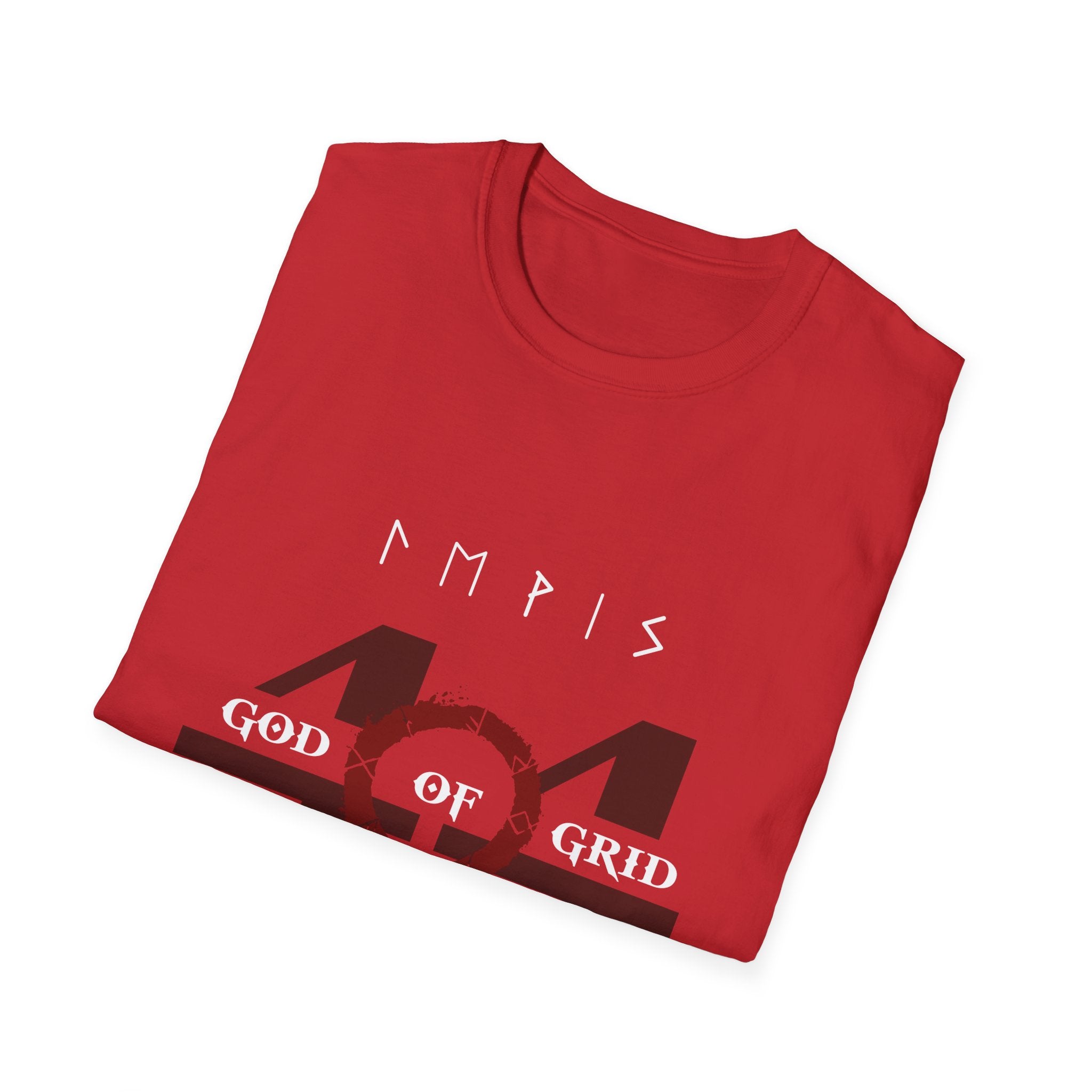 Red and black racing-inspired unisex softstyle tee with a sleek Grand Prix aesthetic. Ideal for motorsport fans.