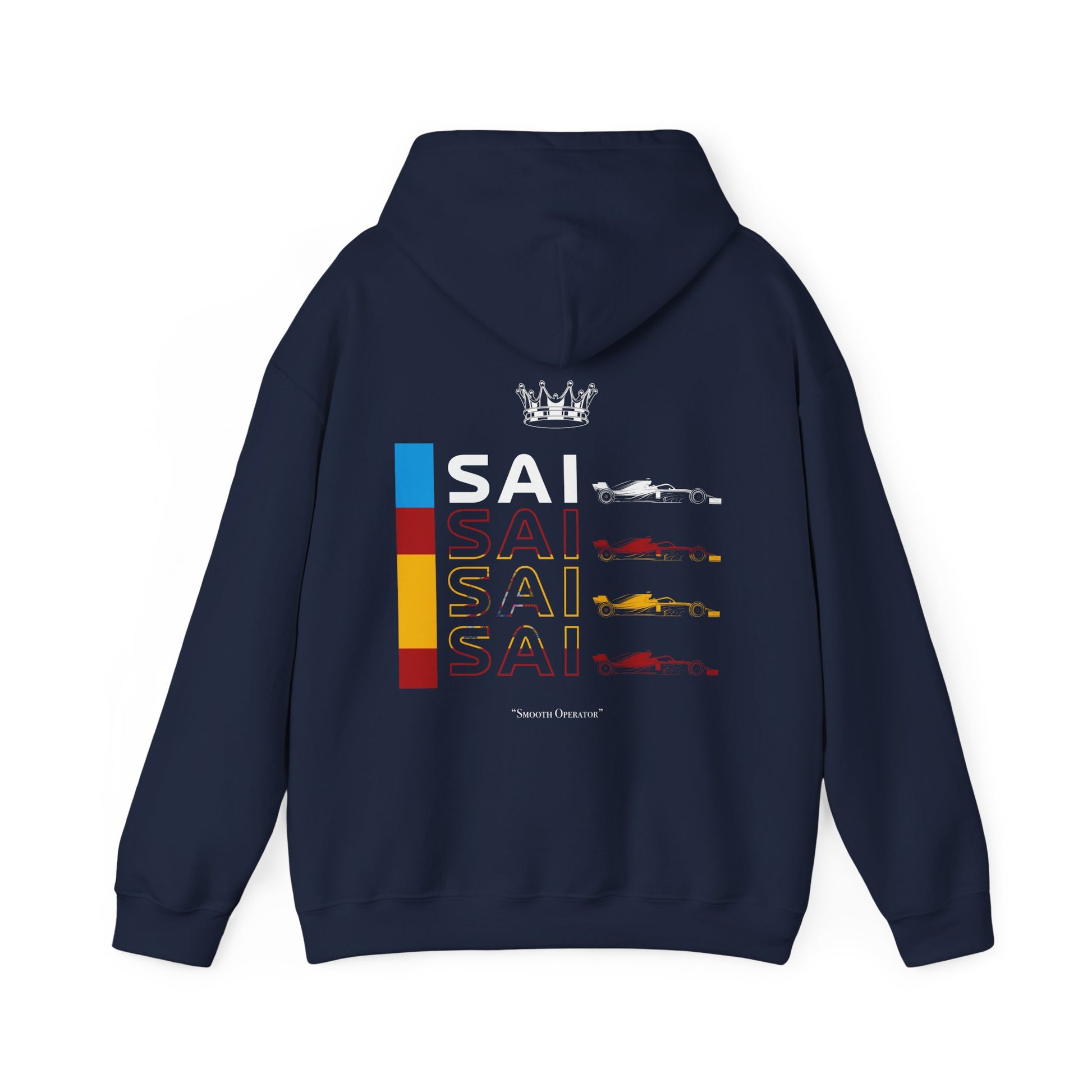 Blue Matador racing-inspired unisex hoodie with a motorsport aesthetic, available in a heavy blend. Perfect for Grand Prix fans and speed enthusiasts.