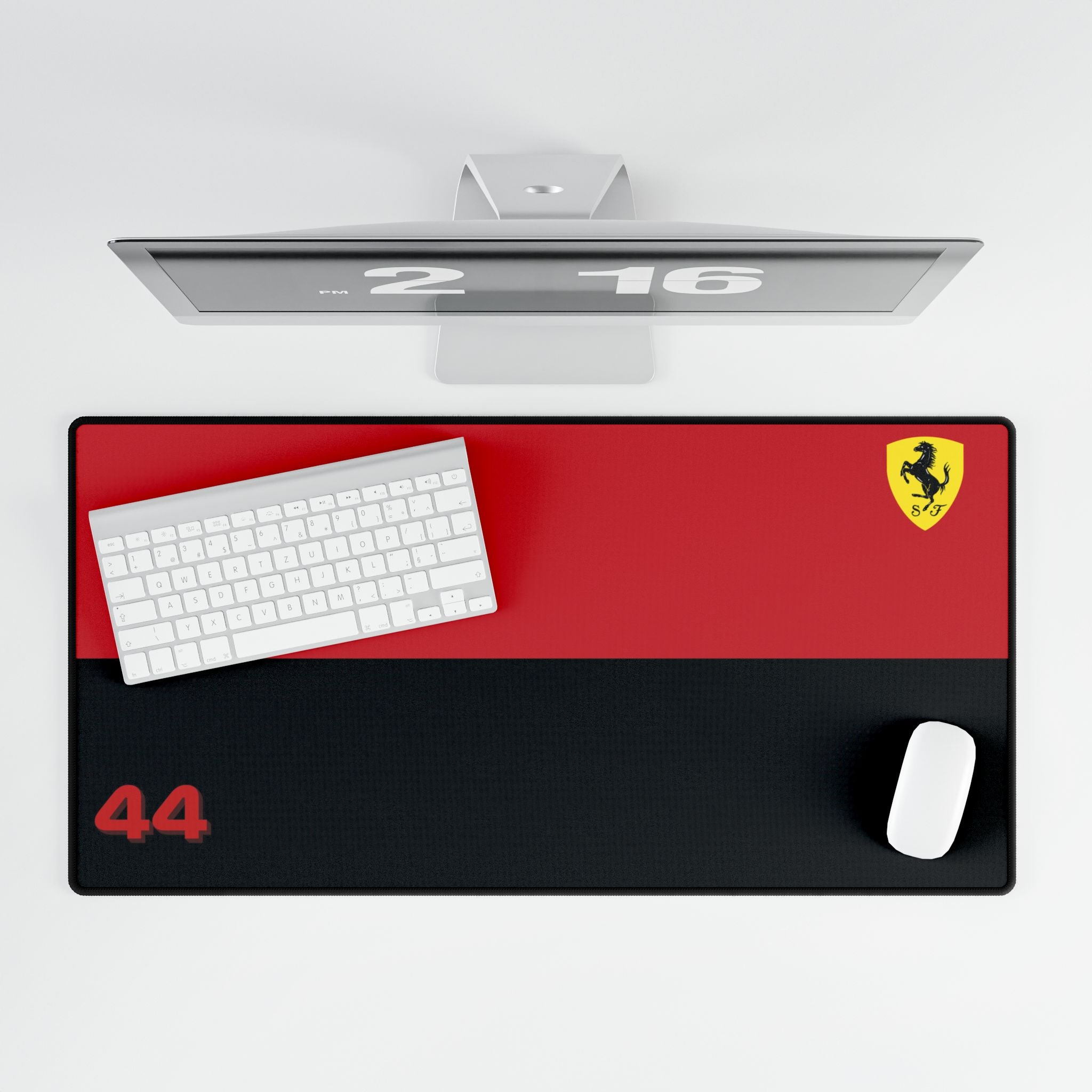 Rosso Formula Racing Silver Champion Home & Office Desk Mat