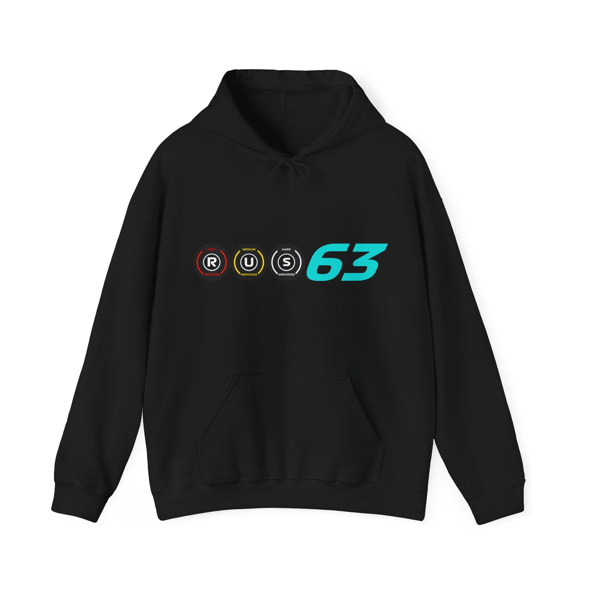Silver and black racing-inspired fleece hoodie with a Grand Prix aesthetic. Perfect for motorsport fans and racing enthusiasts.