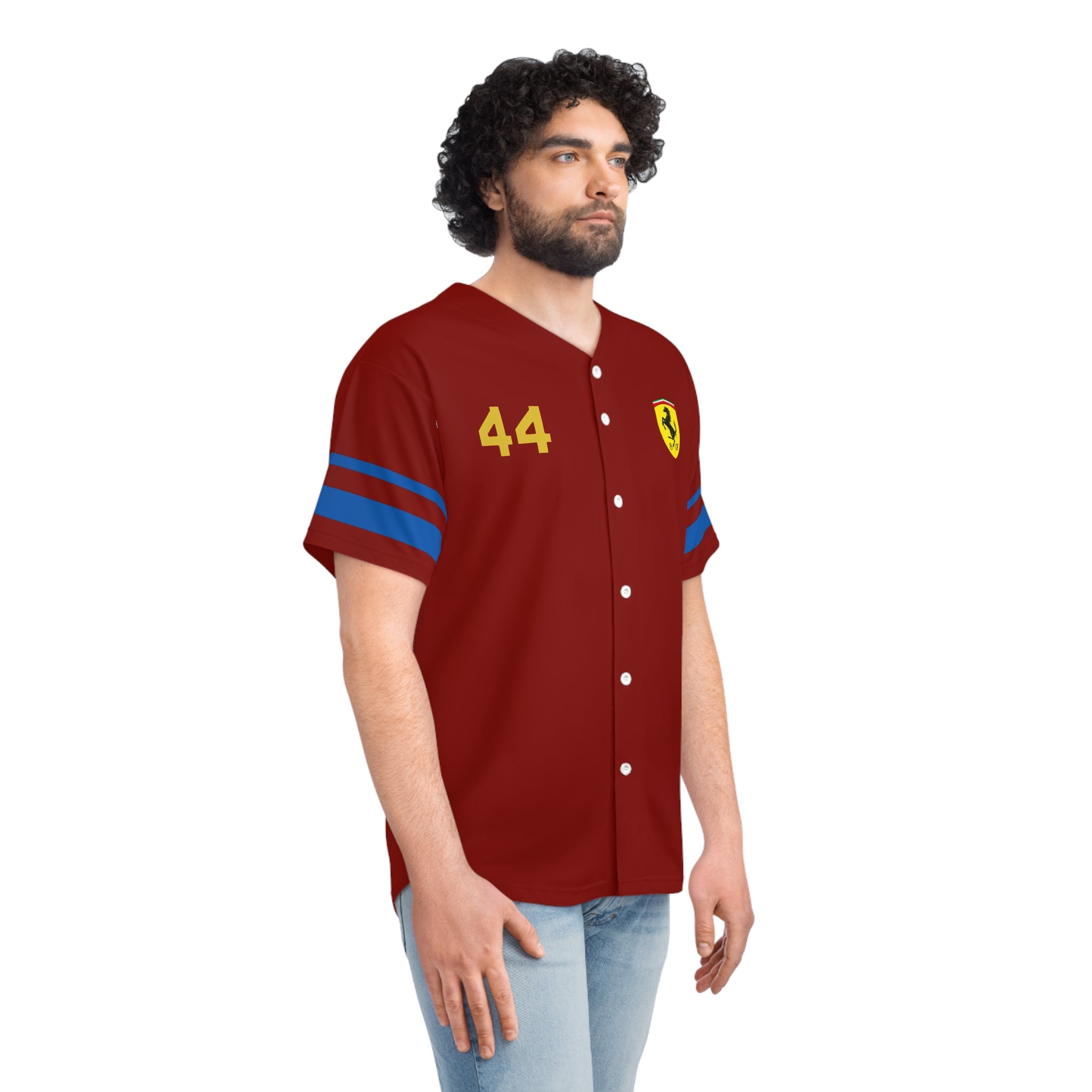 Silver Champion Rosso Formula Racing Unisex Baseball Jersey