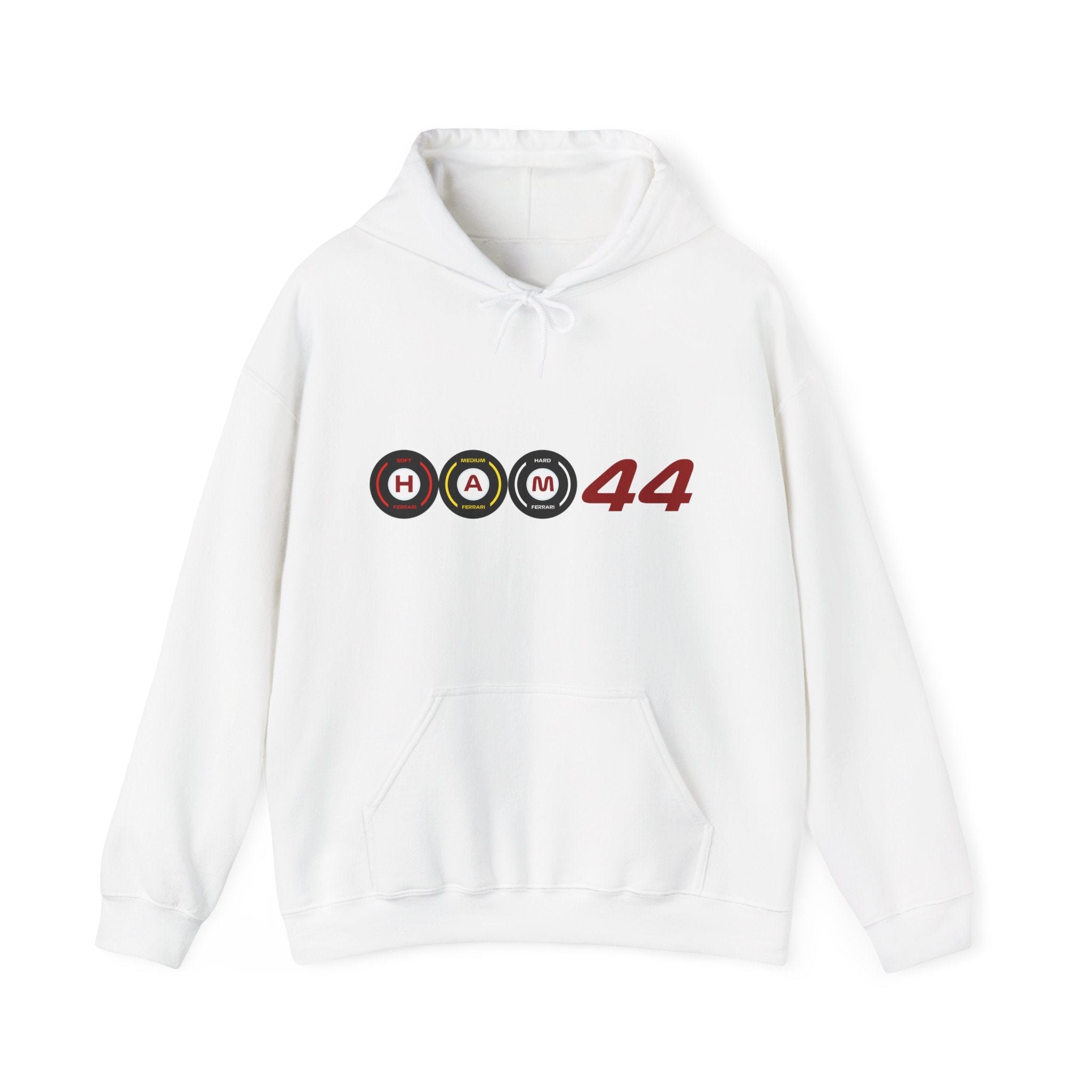 Red and silver racing-inspired fleece hoodie with a Grand Prix aesthetic. Perfect for motorsport fans and racing enthusiasts.