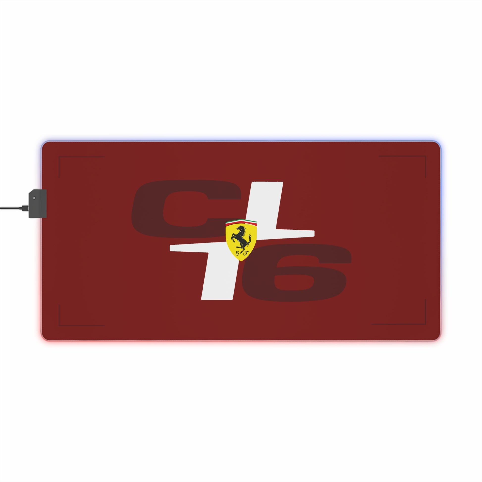 Red and black racing-inspired gaming mouse pad with a premium glide surface and motorsport styling. Inspired by Monaco’s top racer.