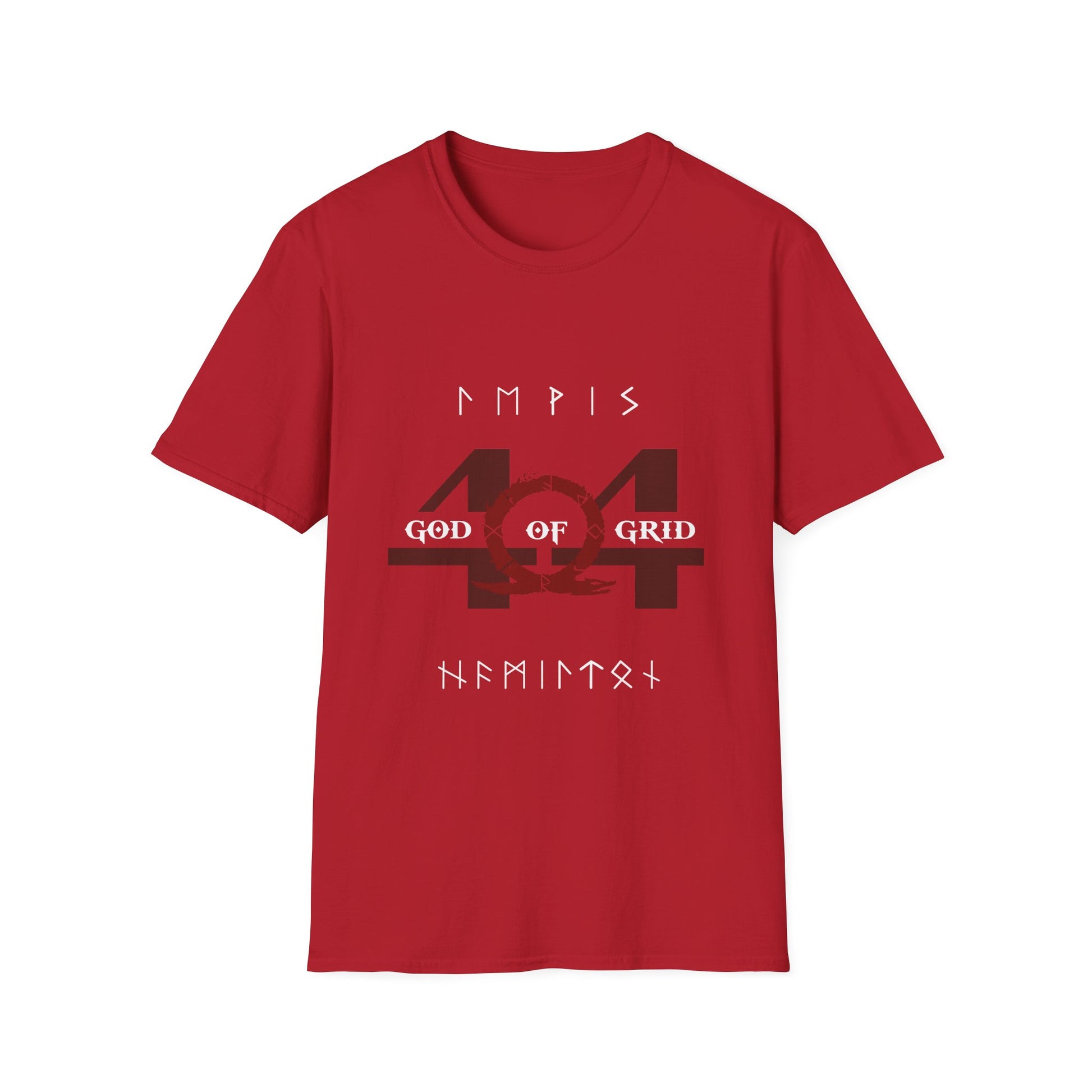 Red and black racing-inspired unisex softstyle tee with a sleek Grand Prix aesthetic. Ideal for motorsport fans.