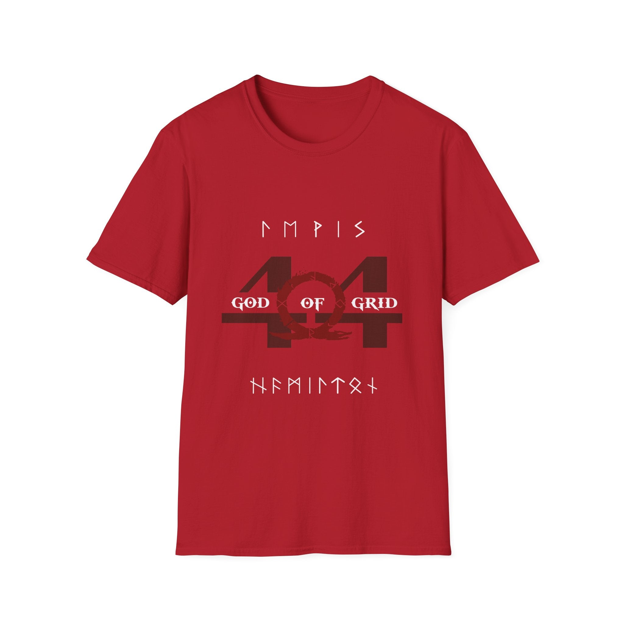 Red and black racing-inspired unisex softstyle tee with a sleek Grand Prix aesthetic. Ideal for motorsport fans.