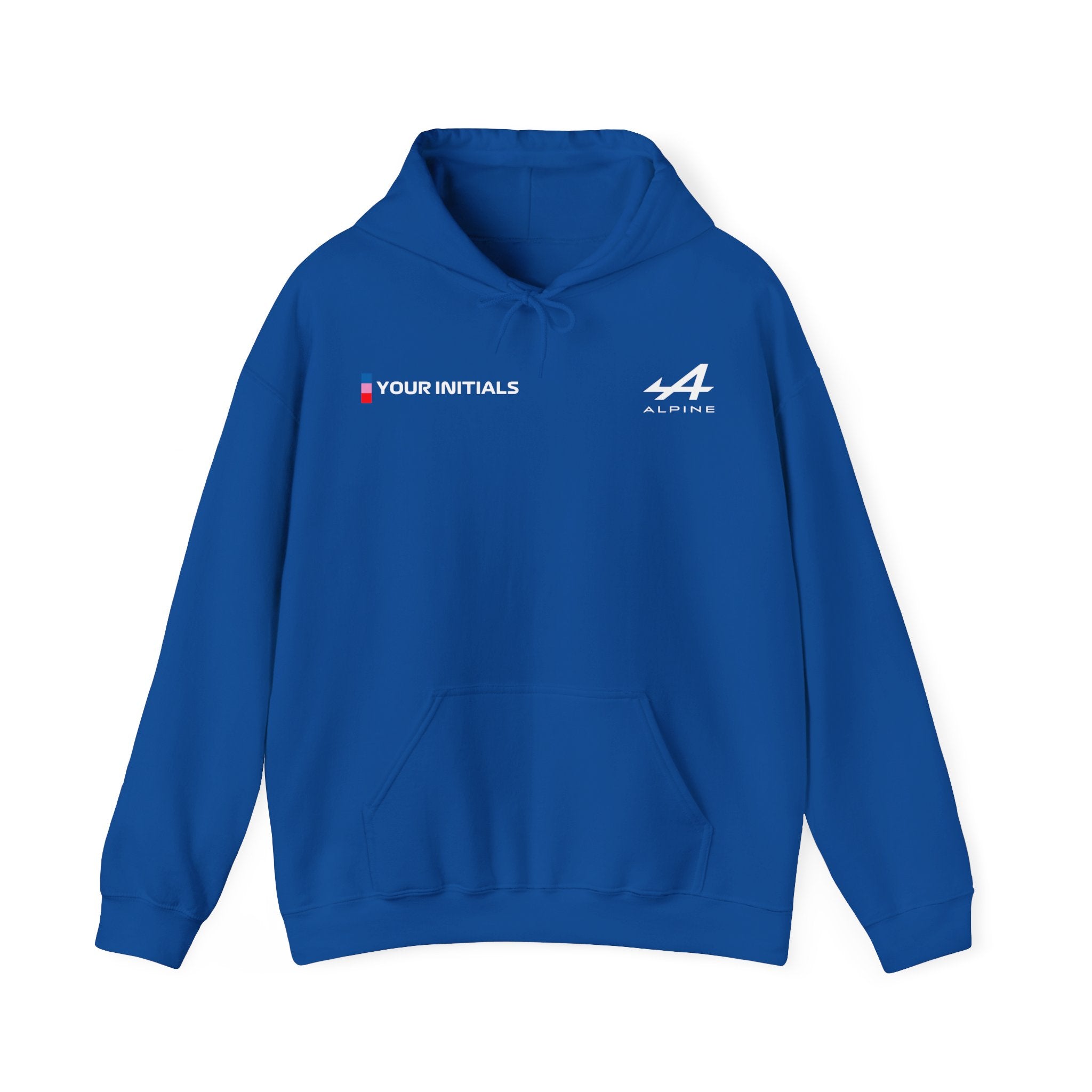 Alpine Blaze Formula Racing Hoodie | Custom Initials Formula Racing Pullover Unisex Hoodie