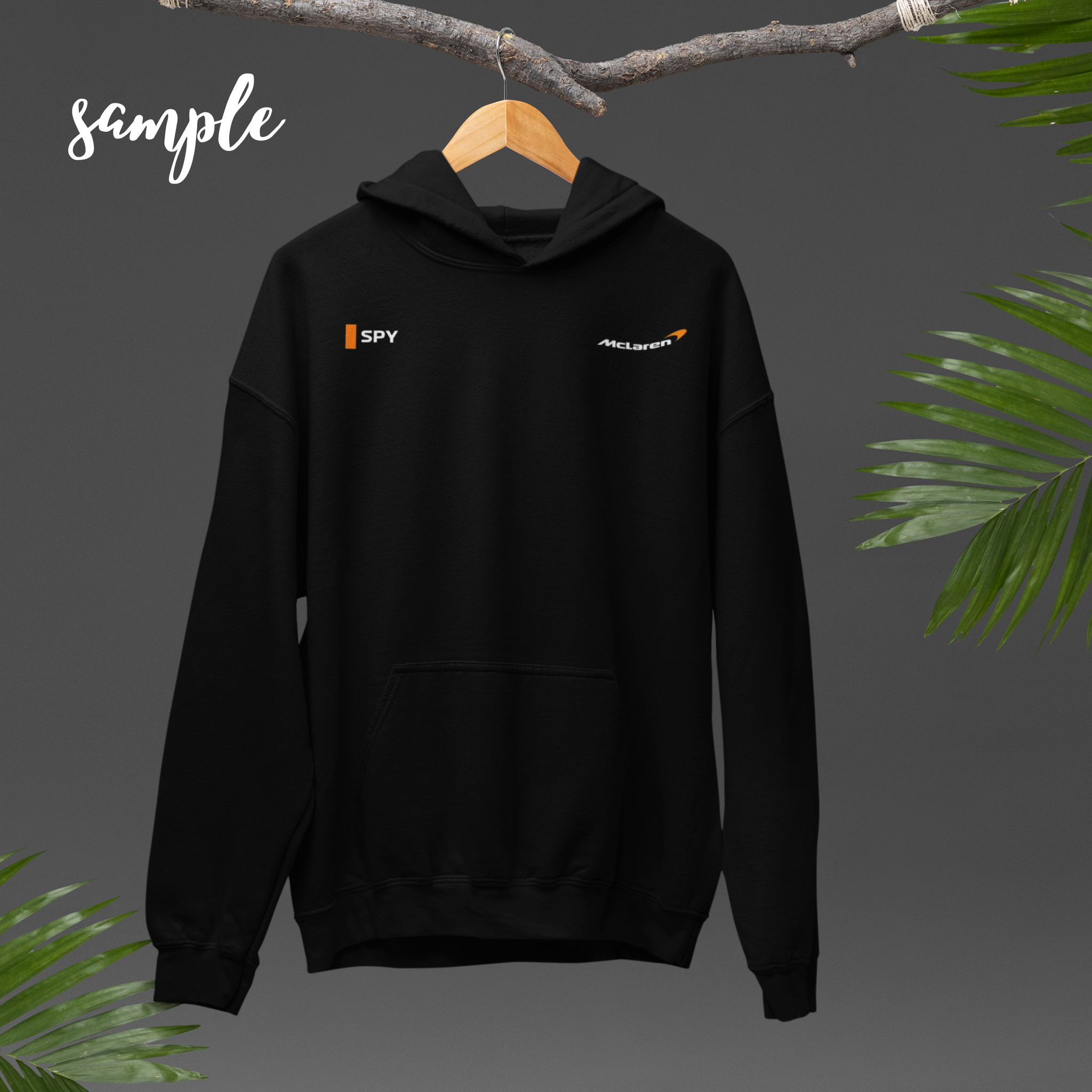 Papaya orange racing-inspired hoodie with a motorsport aesthetic, custom initials, and heavyweight comfort. Perfect for Grand Prix fans and speed enthusiasts.