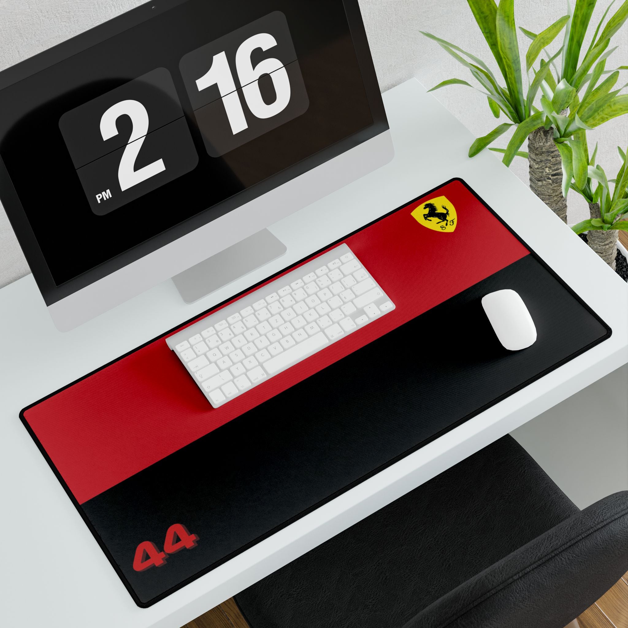 Rosso Formula Racing Silver Champion Home & Office Desk Mat