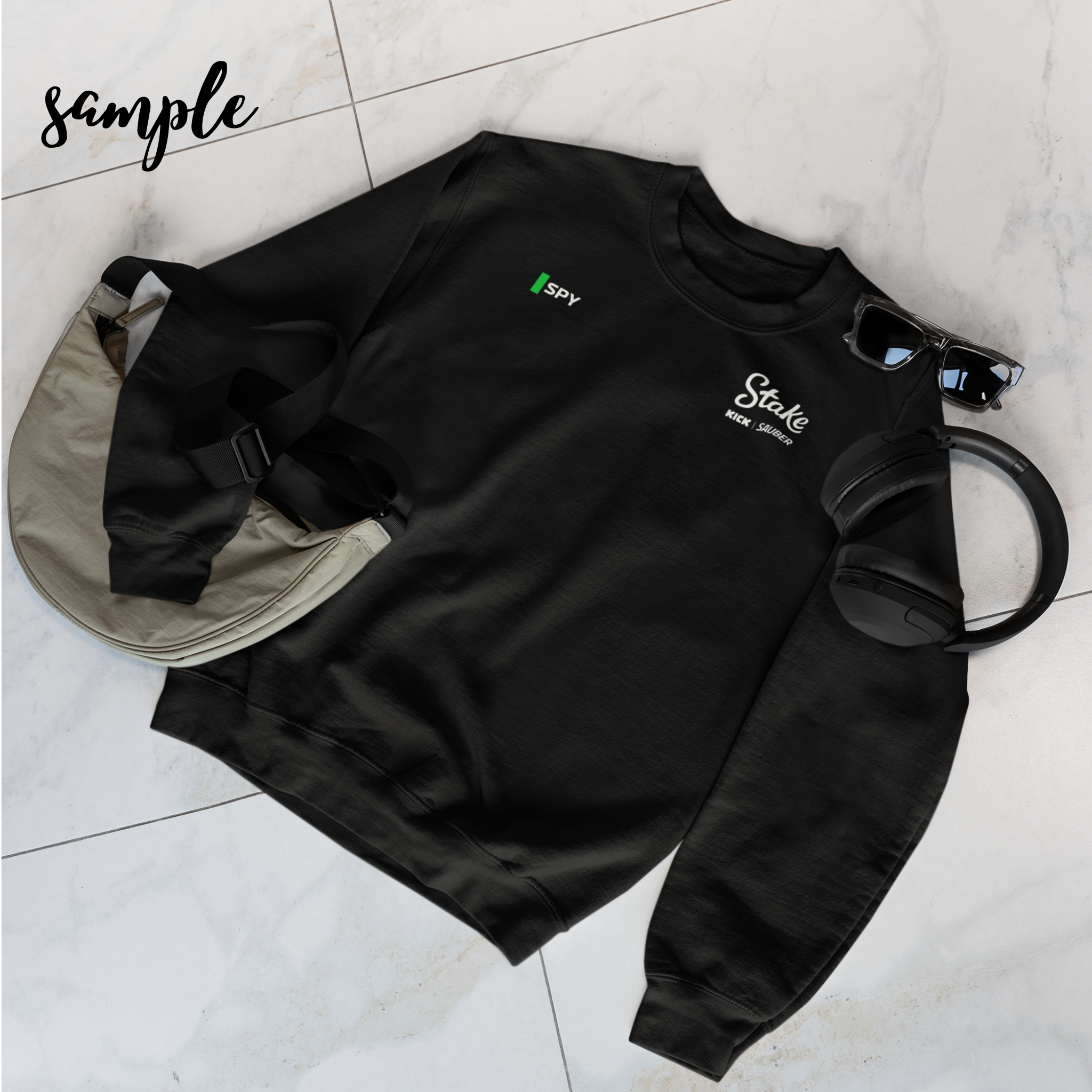 Green and Black racing-inspired unisex crewneck sweatshirt with a sleek Grand Prix aesthetic and custom initials option. Ideal for motorsport fans.