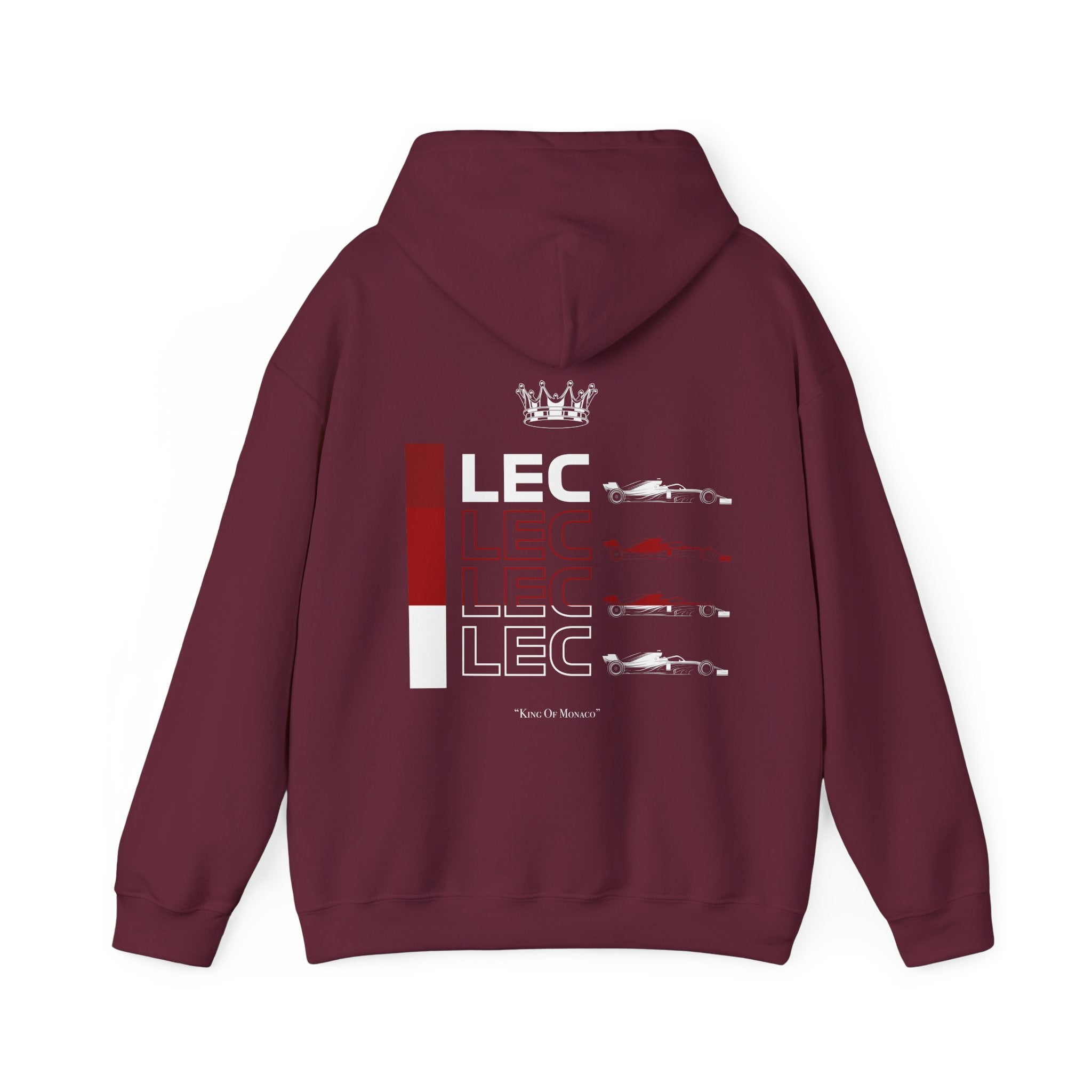 Rosso red racing-inspired unisex hoodie with a motorsport aesthetic, available in a heavy blend. Perfect for Grand Prix fans and speed enthusiasts.