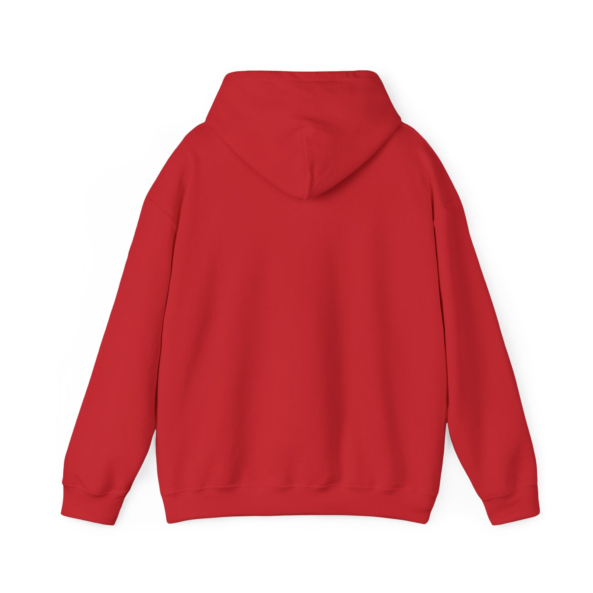 Red racing-inspired fleece hoodie with a Grand Prix aesthetic. Perfect for motorsport fans and racing enthusiasts