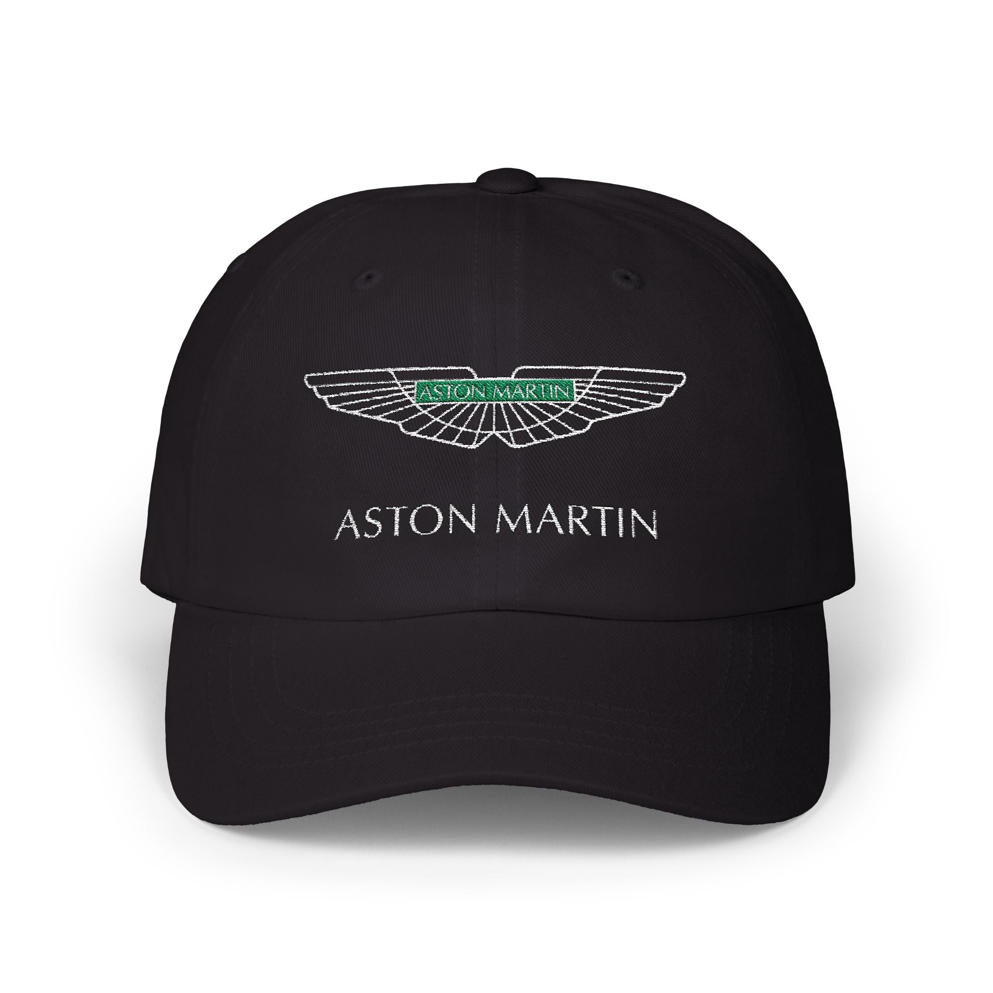 Green racing-inspired embroidered cap with a curved brim. Perfect for motorsport fans and race-day outfits.