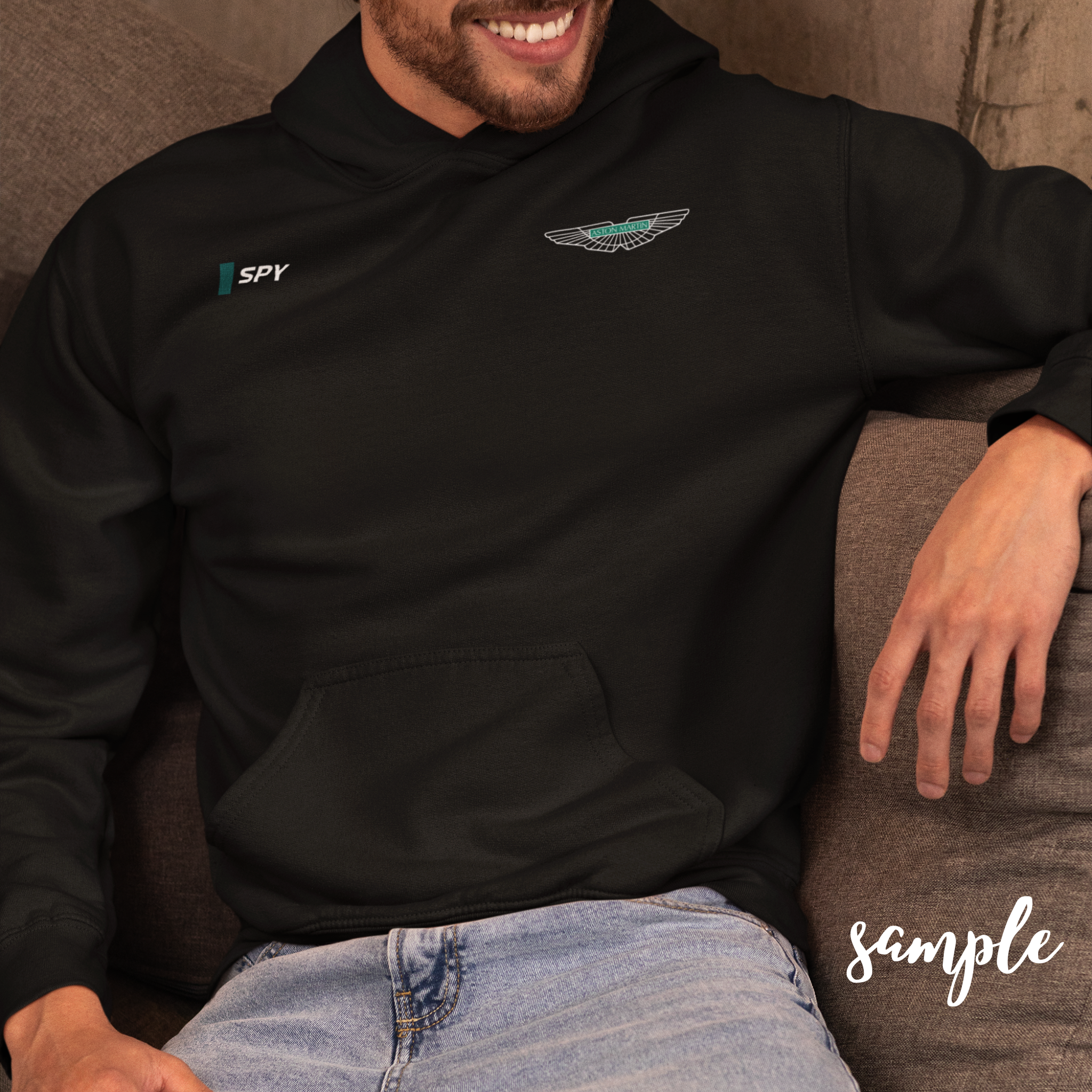 Verdant green racing-inspired hoodie with a motorsport aesthetic, custom initials, and heavyweight comfort. Perfect for Grand Prix fans and speed enthusiasts.