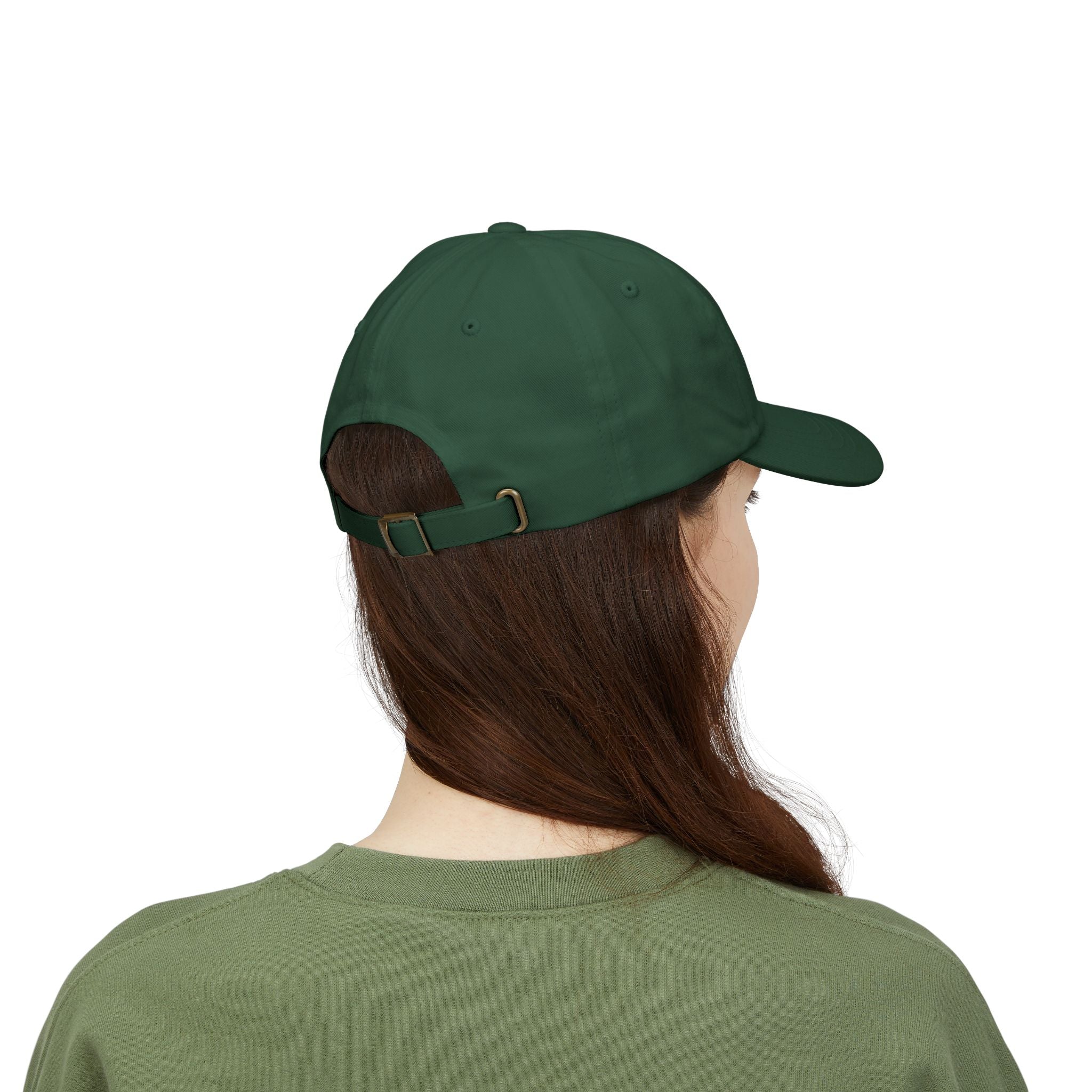 Green racing-inspired embroidered cap with a curved brim. Perfect for motorsport fans and race-day outfits.