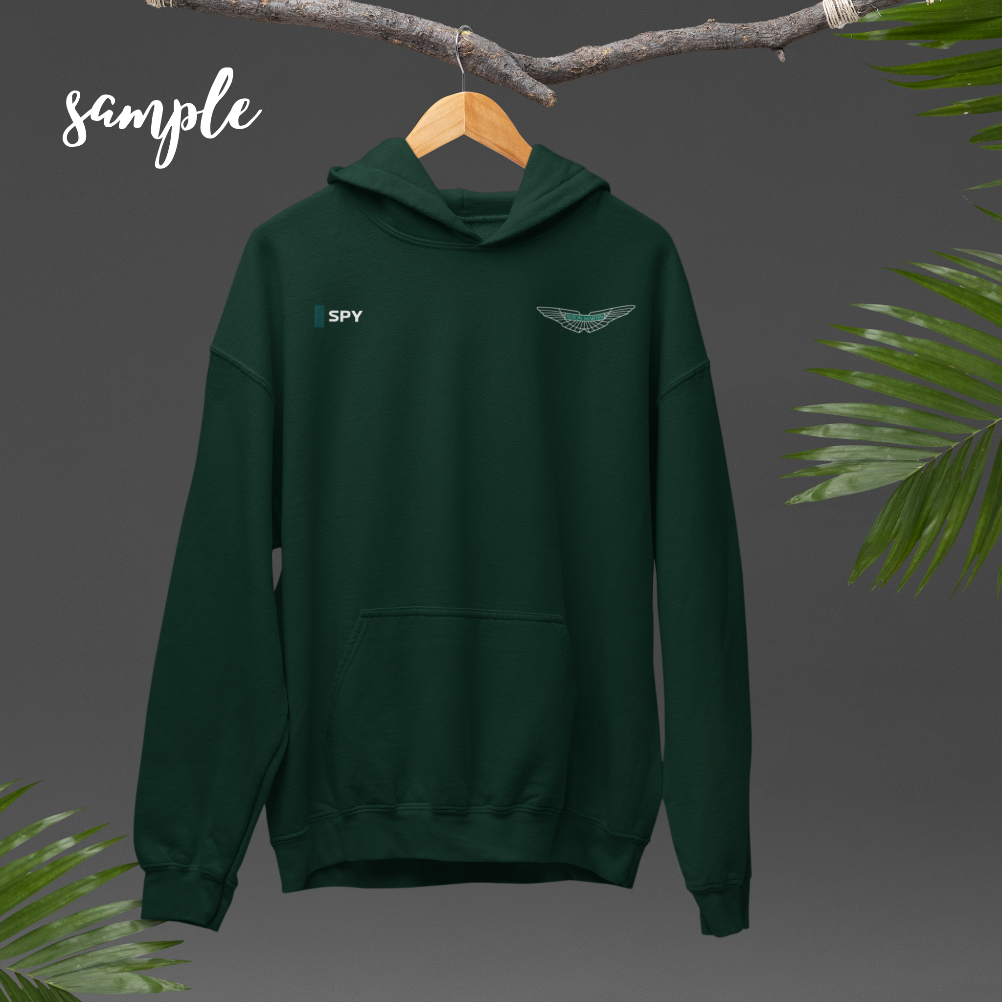 Verdant green racing-inspired hoodie with a motorsport aesthetic, custom initials, and heavyweight comfort. Perfect for Grand Prix fans and speed enthusiasts.