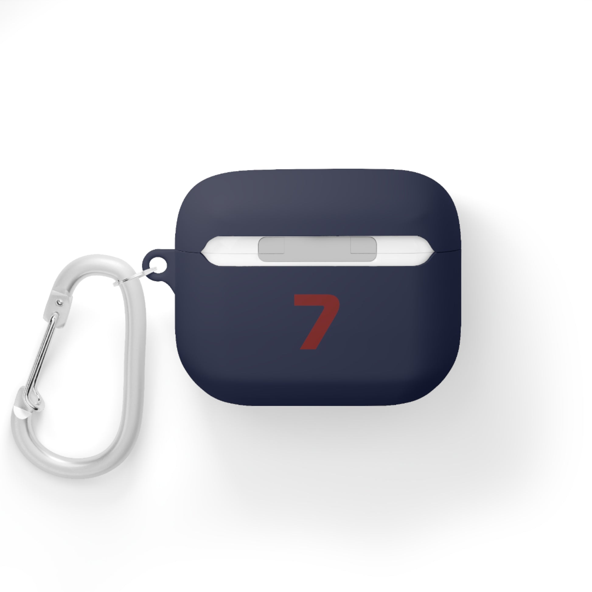 Bold red racing-inspired AirPods case with custom initials, inspired by Grand Prix heritage and Italian motorsport legends. Perfect for racing enthusiasts and supercar fans.