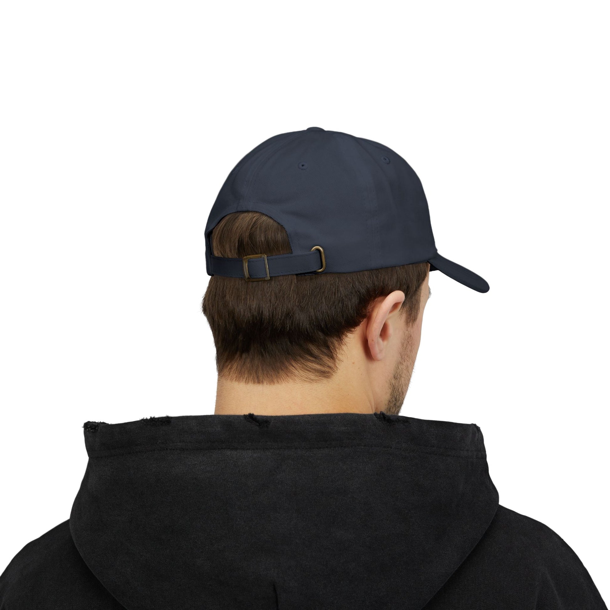 Blue racing-inspired embroidered cap with a curved brim. Perfect for motorsport fans and race-day outfits.