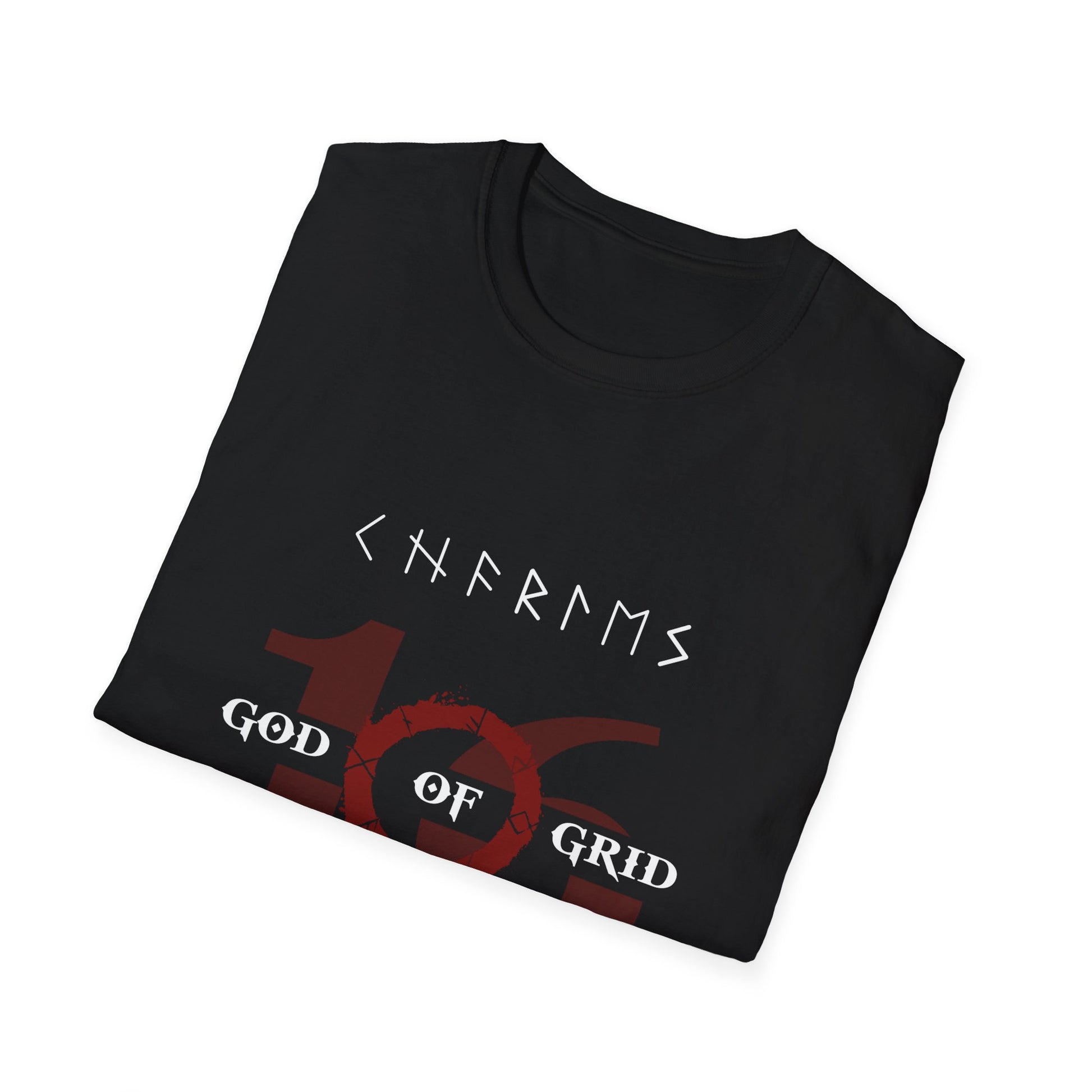 Red and black racing-inspired unisex softstyle tee with a mythic Grand Prix aesthetic. Ideal for motorsport fans