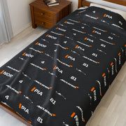 Papaya Speed Grand Prix-Inspired Velveteen Plush Blanket | Formula Racing Luxury Throw