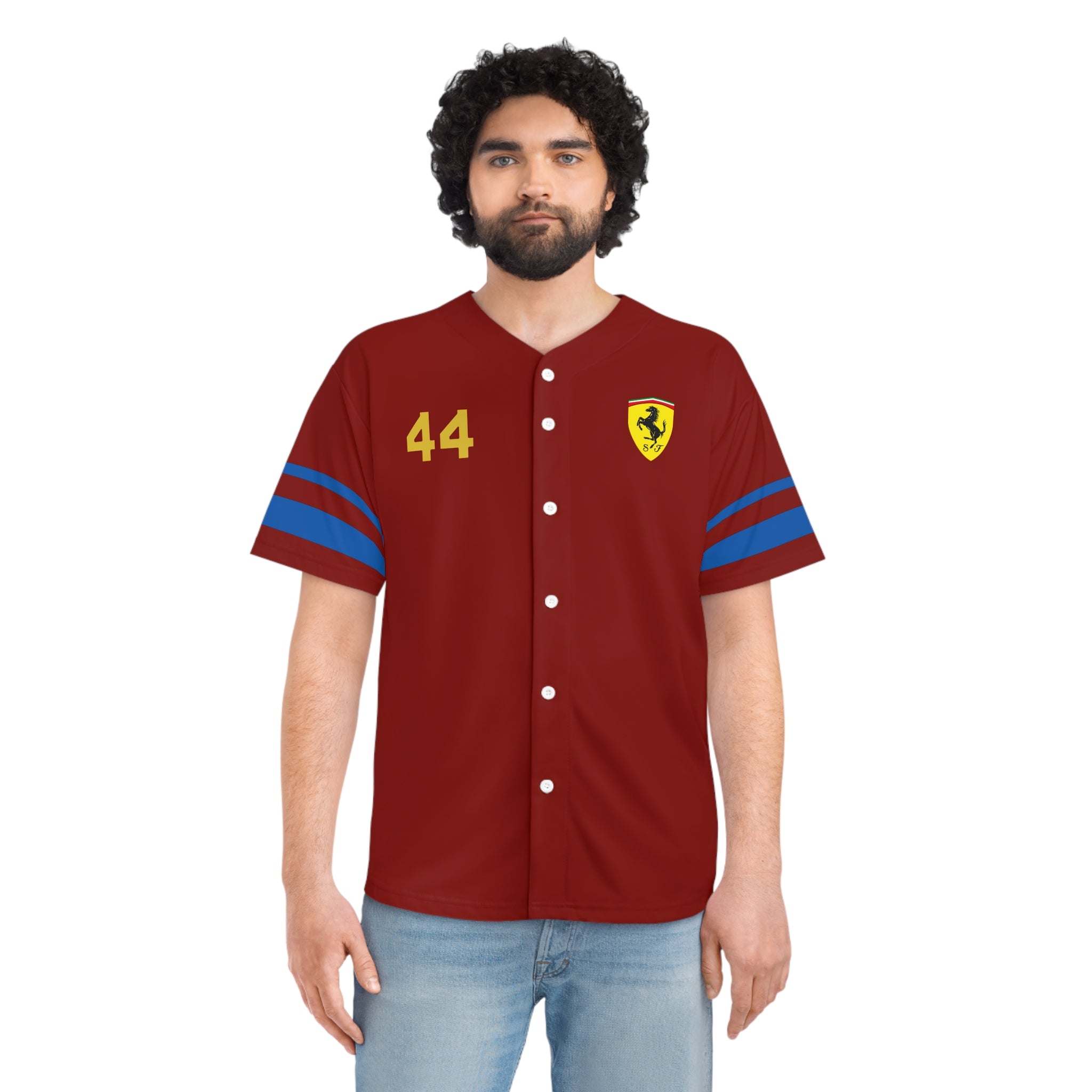 Silver Champion Rosso Formula Racing Unisex Baseball Jersey