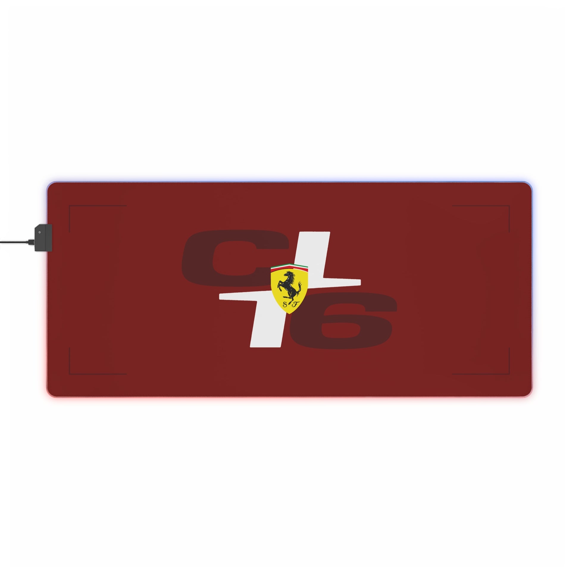 Red and black racing-inspired gaming mouse pad with a premium glide surface and motorsport styling. Inspired by Monaco’s top racer.