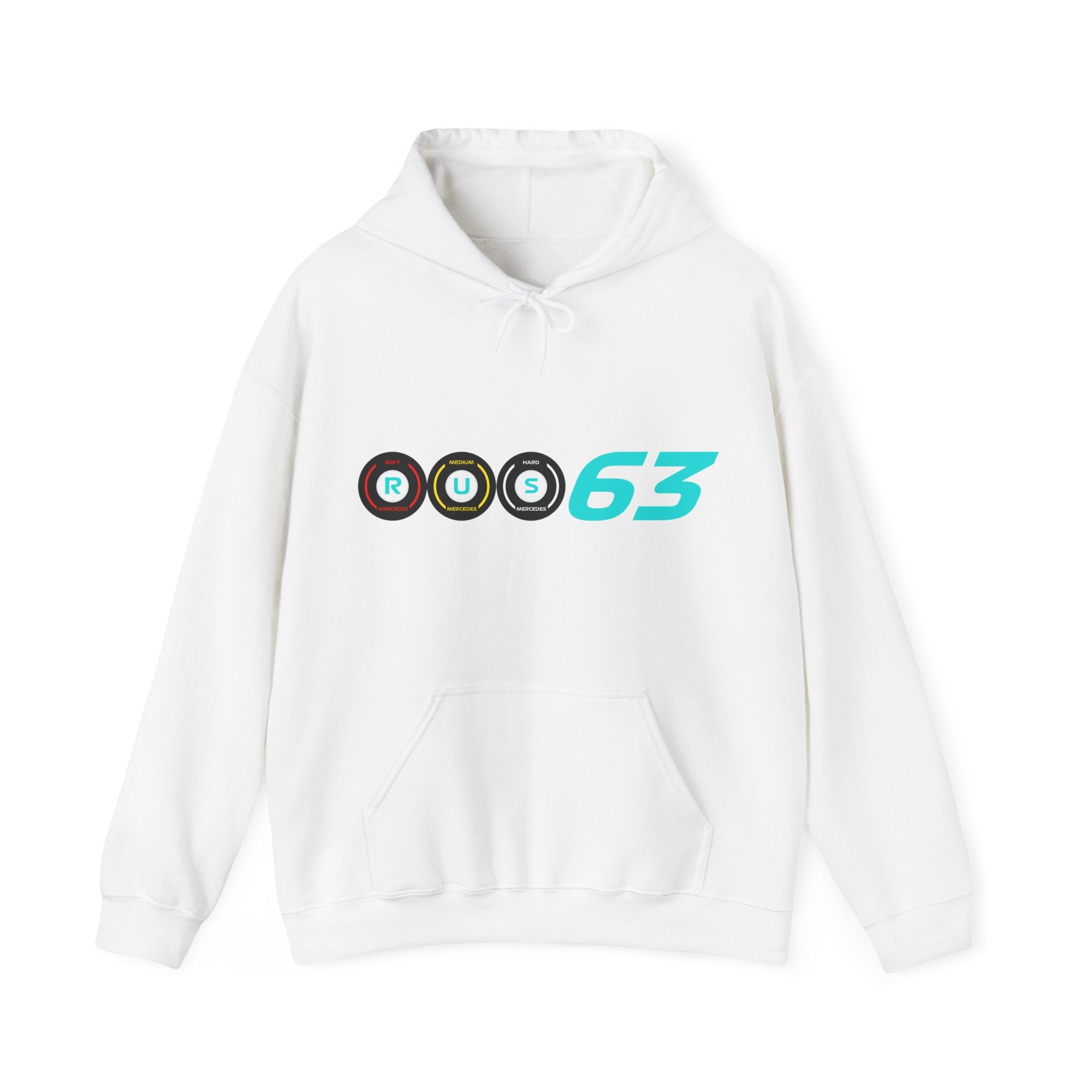 Silver and black racing-inspired fleece hoodie with a Grand Prix aesthetic. Perfect for motorsport fans and racing enthusiasts.