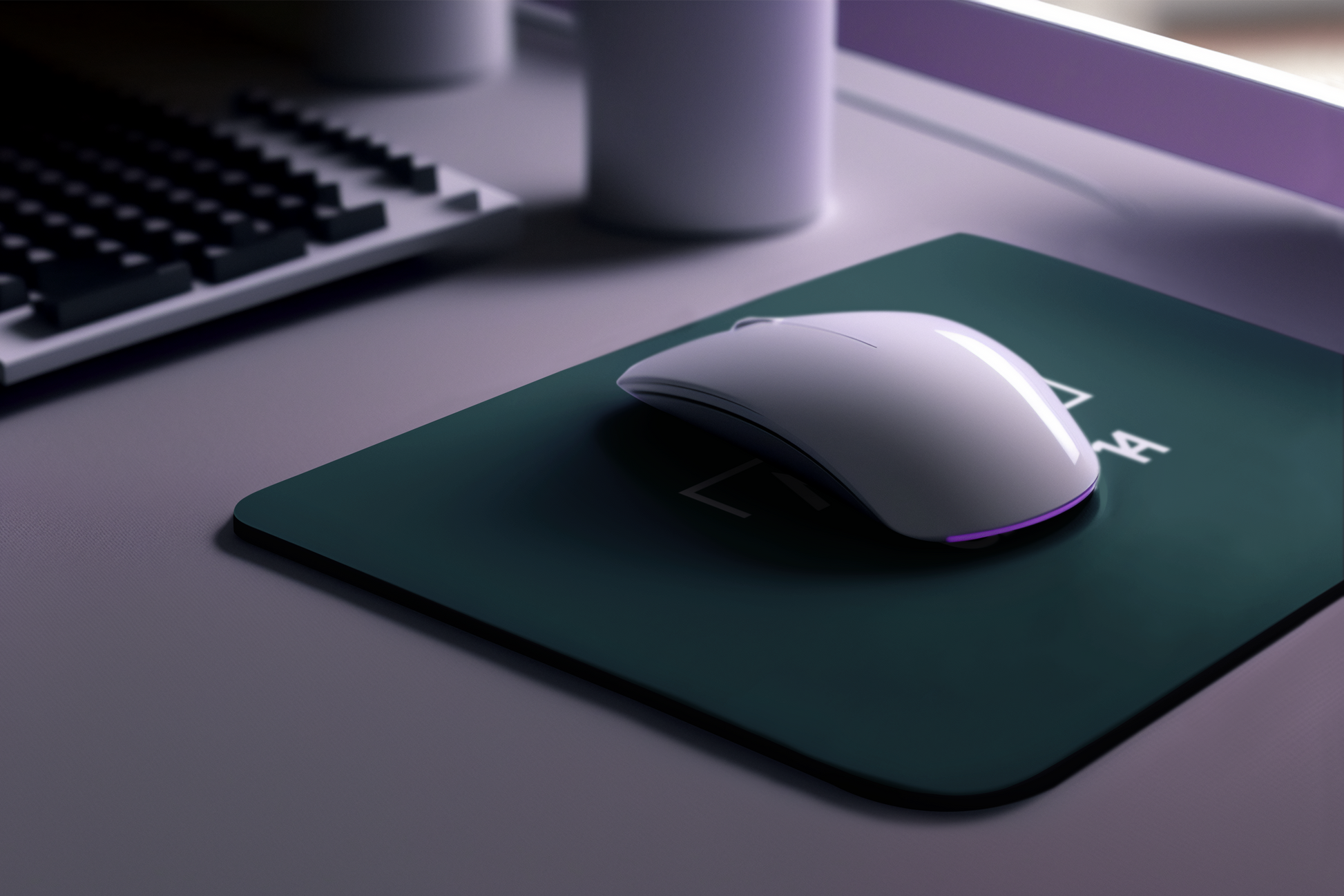 Verdant green racing-inspired office mouse pad with a motorsport aesthetic, perfect for Grand Prix fans, gamers, and professionals. High-speed performance desk mat for home or office use.